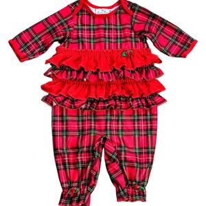 Laura Dare Plaid Ruffle One Piece Girls 9m